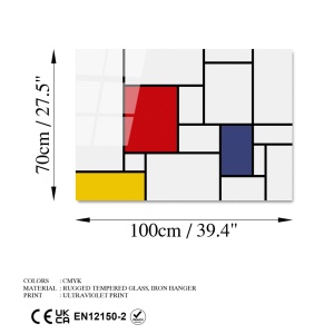 Πίνακας από σκληρυμένο γυαλί UV Πολύχρωμος 70x100 cm - Img 9