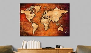 Πίνακας από φελλό - Amber World [Cork Map] 120x80 cm - Img 2