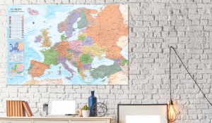 Πίνακας από φελλό - Harta lumii: Europa [Cork Map] 120x80 cm - Img 2