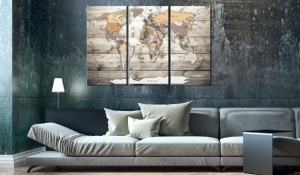 Πίνακας από φελλό - History of Travel [Cork Map] 120x80 cm - Img 2