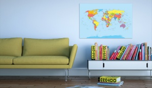 Πίνακας από φελλό - Rainbow Geography [Cork Map] 120x80 cm - Img 2