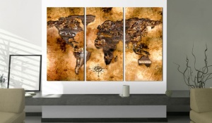Πίνακας από φελλό - Shade of Gold [Cork Map] 120x80 cm - Img 2