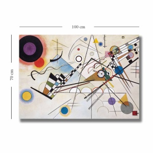 Πίνακας καμβά KANDINSKY006 Πολύχρωμο 70x100 cm - Img 3