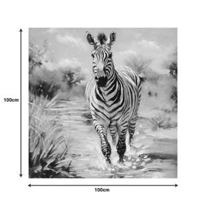 Πίνακας καμβά Zebrero, Pako World, 100x3x100 cm - Img 2