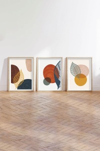 Πίνακας, σετ 3 τεμαχίων Huhu209 Πολύχρωμος 50x70 cm - Img 5