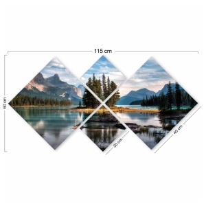 Πίνακας, σετ 4 τεμαχίων Elysium Set Πολύχρωμος 60x115 cm - Img 3