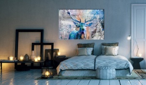 Πίνακας - Blue Deer 120x80 cm - Img 2