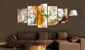 Πίνακας - Brown Paint and Orchid 200x100 cm - Img 2
