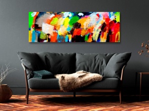 Πίνακας - Colourful Variations 150x50 cm - Img 2