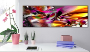 Πίνακας - Fiery Expression 135x45 cm - Img 2