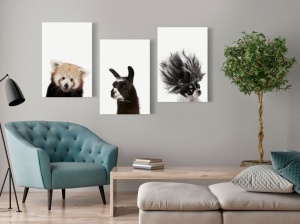 Πίνακας - Friendly Animals (Collection) 60x30 cm - Img 2