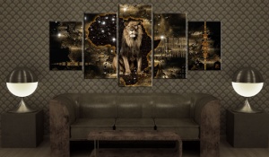 Πίνακας - Golden Lion 200x100 cm - Img 2
