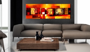 Πίνακας - Golden Spell 120x40 cm - Img 2