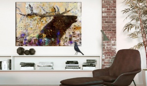Πίνακας - Golden Stag 90x60 cm - Img 2