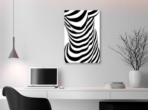 Πίνακας - Zebra Woman (1 Part) Vertical 60x90 cm - Img 2