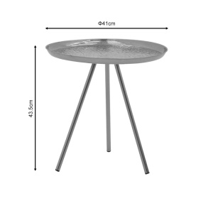 Πλαϊνό τραπεζάκι Jacksie χρυσό μέταλλο 51x51x54 cm - Img 3