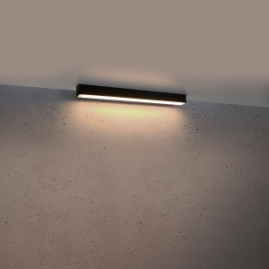 Πλαφονιέρα LED Pinne, Μαύρη, 3000K, 67x6x6 cm - Img 3