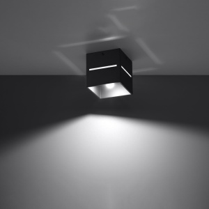 Πλαφονιέρα Lobo, Μαύρη, 10x10x10 cm - Img 3