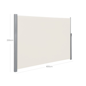 Πλευρική τέντα Songmics Ασημί 200x400 cm - Img 6