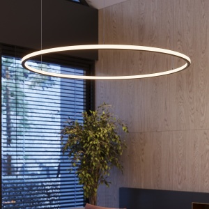Πολυέλαιος LED Risa, Μαύρος, 3000K, 90x90x160 cm - Img 11