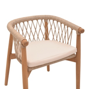 Πολυθρόνα Κήπου Abby Boho Pako World Φυσικό 60x58x78 cm - Img 6