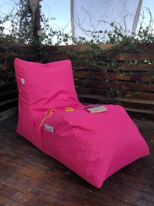 Πολυθρόνα Κήπου puf beanbag Daybed Ροζ - Img 3