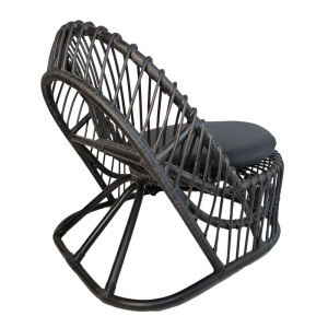 Πολυθρόνα με μαξιλάρι Tromso Boho Μαύρο 80x85x98 cm - Img 2