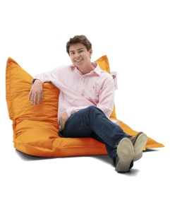 Πολυθρόνα Πουφ Κήπου Cushion Πορτοκαλί 100x100x20 cm