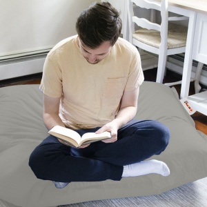 Πολυθρόνα Πουφ Κήπου Cushion Pouf Γκρι 100x100x20 cm - Img 6