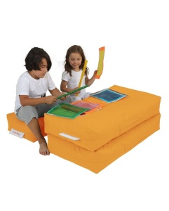 Πολυθρόνα Πουφ Κήπου Kids Πορτοκαλί 50x35x40 cm - Img 2