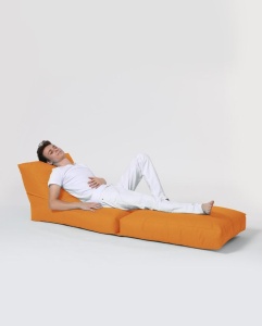 Πολυθρόνα Πουφ Κήπου Siesta Πορτοκαλί 180x55x40 cm - Img 4