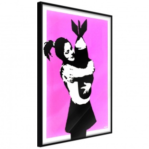 Πόστερ - Banksy: Bomb Hugger, με μαύρη κορνίζα, 20x30 cm