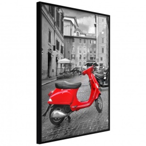 Πόστερ - The Most Beautiful Scooter, με μαύρη κορνίζα, 40x60 cm