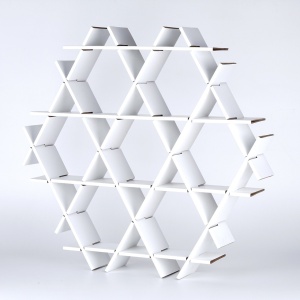 Ράφι din carton HEXBEYAZ Λευκό 70x67x11 cm \ - Img 7