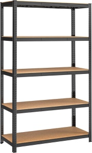Ράφι Songmics, 5 Ράφια, 60 x 120 x 200 cm, Black, GLR060B01
