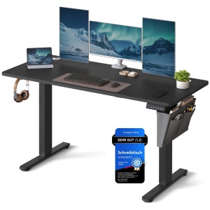 Ρυθμιζόμενο γραφείο Songmics Μαύρο 140x60x120 cm - Img 2