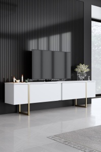 Σετ έπιπλα τραπεζαρίας Luxe Λευκό 160x35x80 cm - Img 2