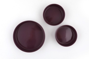 Σετ κεραμικά μπολ (3 τεμάχια) St038003F Βιολετί 14x14x5.5 cm - Img 4