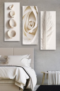 Σετ πίνακες canvas (3 τεμάχια) MDF0086 Πολύχρωμο 70x50 cm