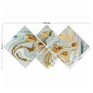 Σετ πίνακες canvas (4 τεμάχια) 4MDF665277676 Πολύχρωμο 60x115 cm - Img 3