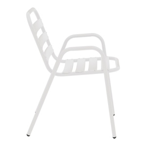 Σετ τραπεζαρίας Sussie-Ensure, Pako World, Μέταλλο, Λευκό, 120x70x70 cm - Img 4