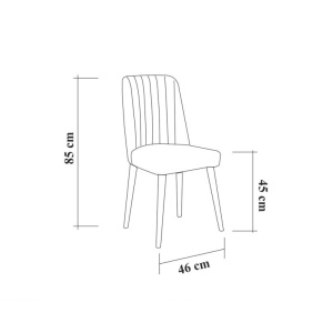 Σετ τραπέζι και καρέκλες 5 τεμάχια Vina 0701-Soho, Walnut - Img 11