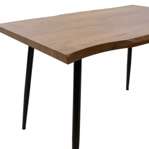 Σετ τραπέζι και καρέκλες 5 τεμ. Neve-Parker Μαύρο 120x80x75 cm - Img 7