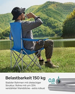 Σετ 2 καρέκλες camping, Songmics, Μπλε, 76x51.5x95.5 cm - Img 5