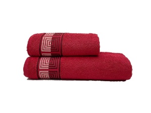 Σετ 2 πετσέτες Remy Κόκκινο 50x100 και 70x140 cm (Βαμβάκι 100%)