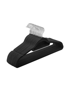 Σετ 20 από κρεμάστρες, Songmics, 43,5 cm, βελούδο, Μαύρο