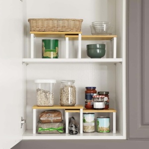 Σετ 4 ραφιών κουζίνας Bystro, Songmics, Κίτρινα, 29.7x19.5x15.5 cm - Img 5