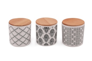 Σετ 6 δοχεία αποθήκευσης τροφίμων Ares Storage Box 12 cm 3 Pieces, Λευκό-Μαύρο - Img 3