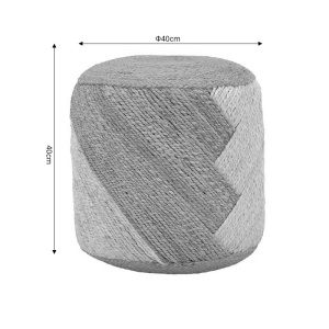 Σκαμπό Elision Boho Pako World Φυσικό 40x40x40 cm - Img 5