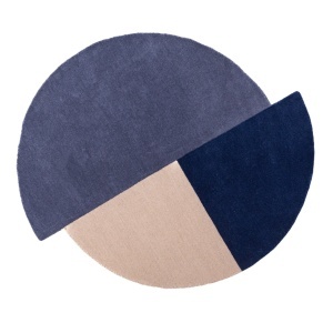 Στρογγυλό Χαλί Mia Segment Μπλε 200x200 cm, Flair Rugs - Img 2
